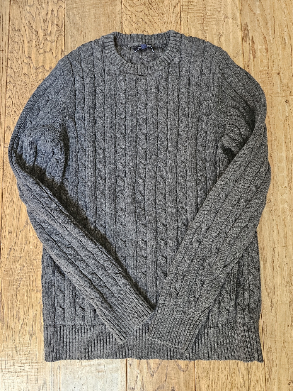Men's Gray Cable Knit Sweater - Classic Crewneck Croft & Barrow